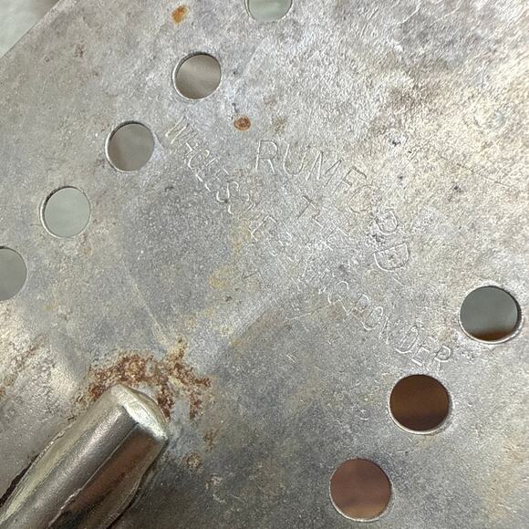 Vintage 30s Green Wood Handle Metal Pie Server Rumford Baking Powder Advertising - Picture 6 of 8